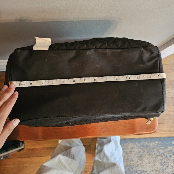 BananaFish Black Quilted Pumping Diaper Bag Gold Toned Hardware - Picture 12 of 15